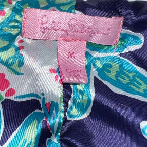 Lilly Pulitzer Women’s White Full Zip Down Puffer Vest Size Medium - Picture 2 of 4